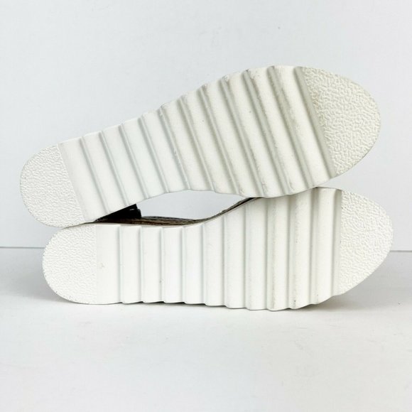 Just Fab Annika Snake Prin Faux Leather Wedge Sandals NIB Size 10 - Picture 7 of 7